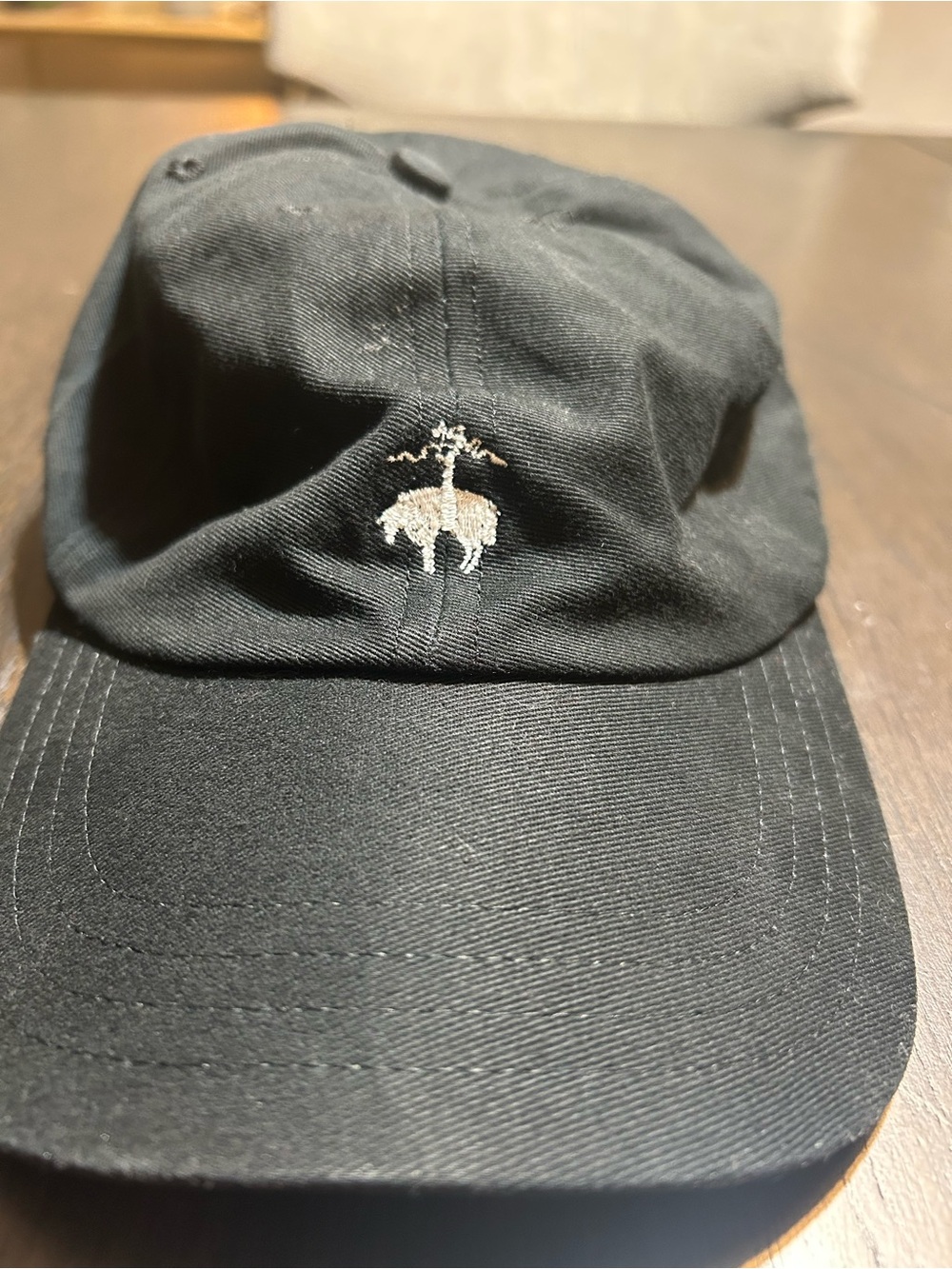 Brooks Brothers Black Baseball Cap with White Rider Embroidery